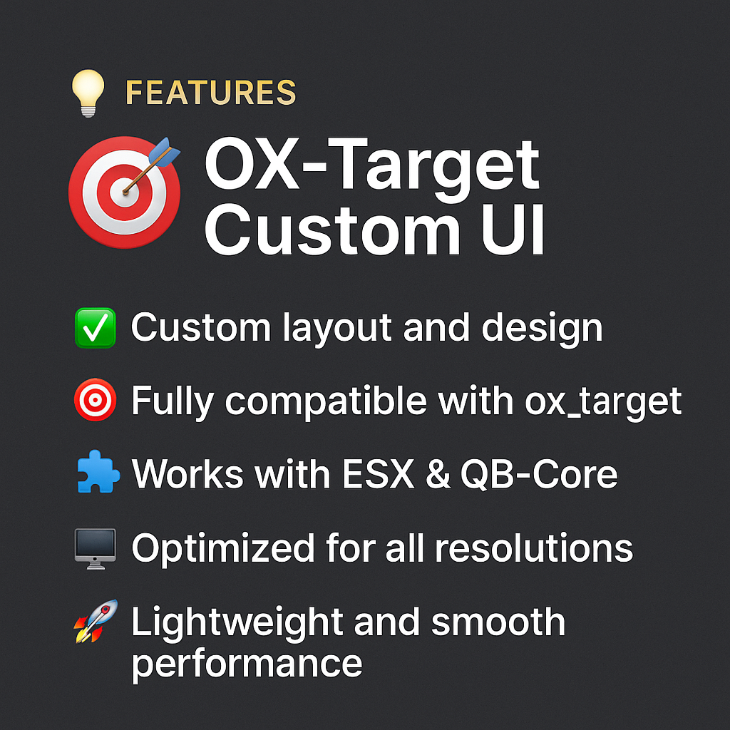 OX Target Custom UI